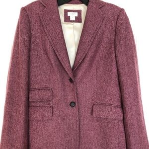JCrew Wool Blazer in Dusty Pink